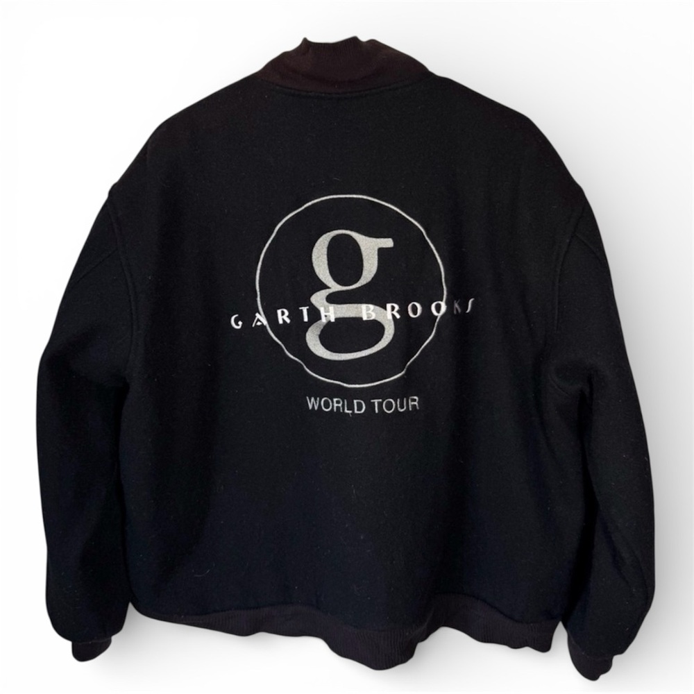 Vintage Garth Brooks World Tour Jacket 90s Auburn Sportswear Made USA Size Large